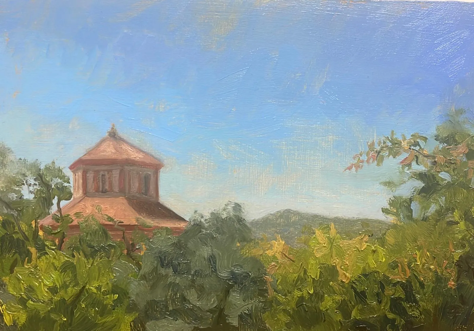 My Colour Was Green Like the Leaves, Oil on wood panel, 2026 — T. Cheung-Damonte