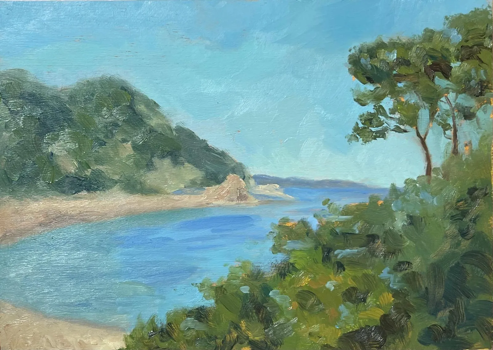 The Perfect Day, Oil on wood panel, 2026 — T. Cheung-Damonte
